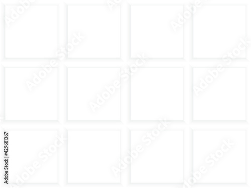 White squares background. Mosaic tiles. Seamless vector illustration.