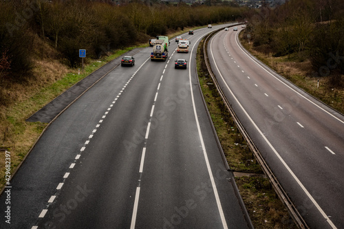 Busy Motorway road