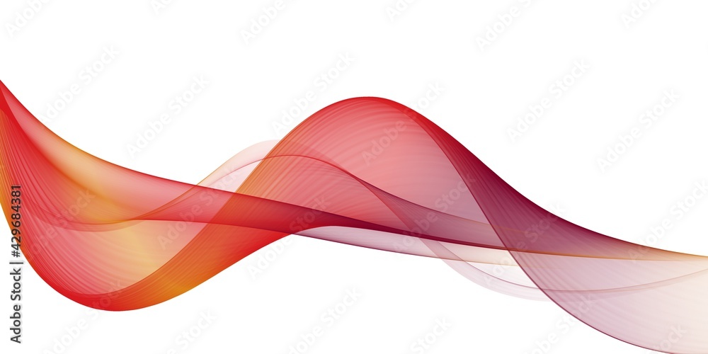 3D Colorful Sound wave line curve on white background. Element for theme technology futuristic 