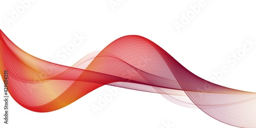 3D Colorful Sound wave line curve on white background. Element for theme technology futuristic © gojalia