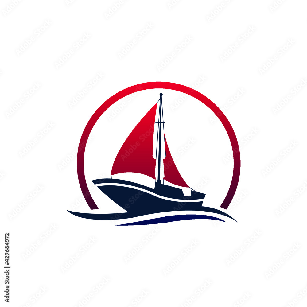 Ship And Sea Logo Concept Design