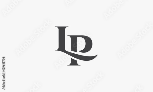 letter LP logo concept on white background.