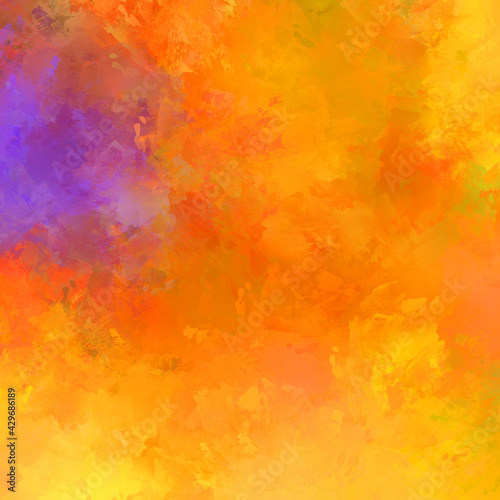 Painted composition with vibrant brush strokes. Textured colorful painting. Paint brushed wallpaper. © Hybrid Graphics