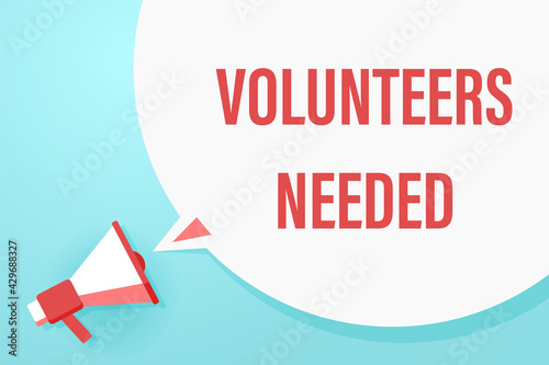 Flat megaphone with speech bubble and phrase