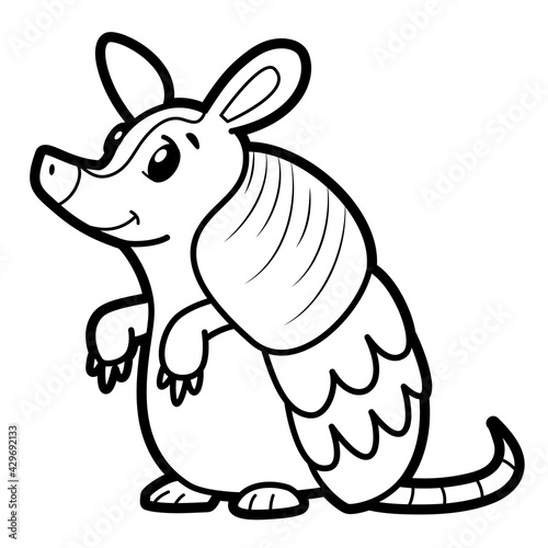 Coloring book or page for kids. Black and white vector illustration