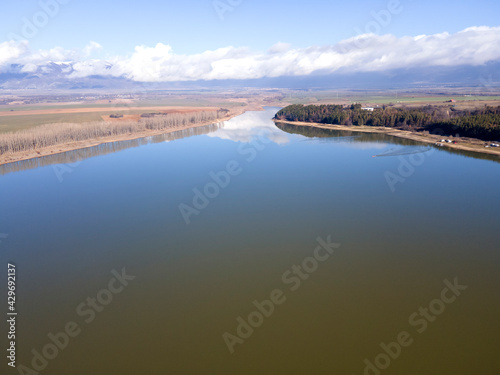 Aerial view of Koprinka Reservoir  Bulgaria