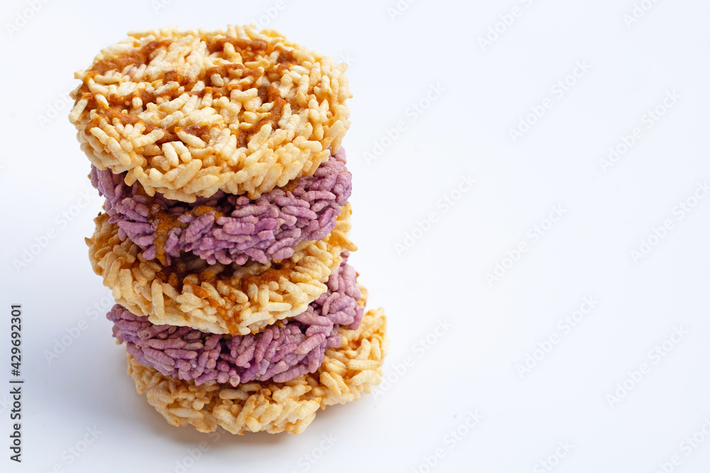 Rice cracker with coconut palm sugar Rice cracker with coconut palm sugar