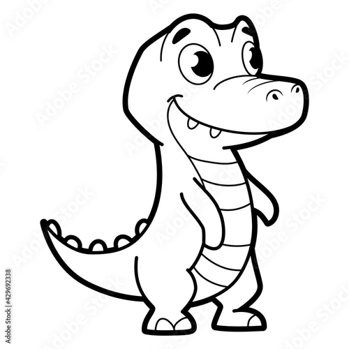 Coloring book or page for kids. Black and white vector illustration