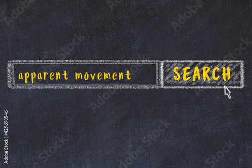 Fotografie Chalk sketch of browser window with search form and inscription apparent movemen