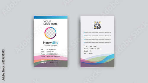 Colorful Modern Identification Card template