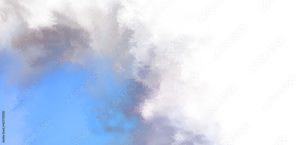 Obraz premium Abstract colorful watercolor on white background. Digital art painting.