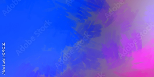 Vibrant paint pattern backdrop. 2D illustration of colorful brush strokes. Decorative texture painting. Painted background.