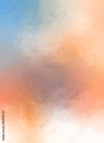 Brushed Painted Abstract Background. Brush stroked painting. Strokes of paint. 2D Illustration.