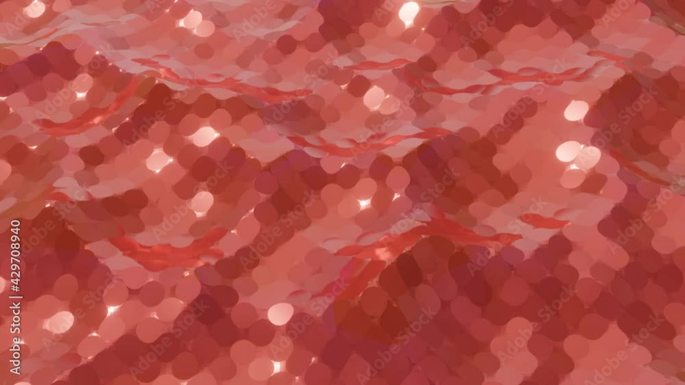 Vidéo Stock low poly orange moving background. looped animated surface