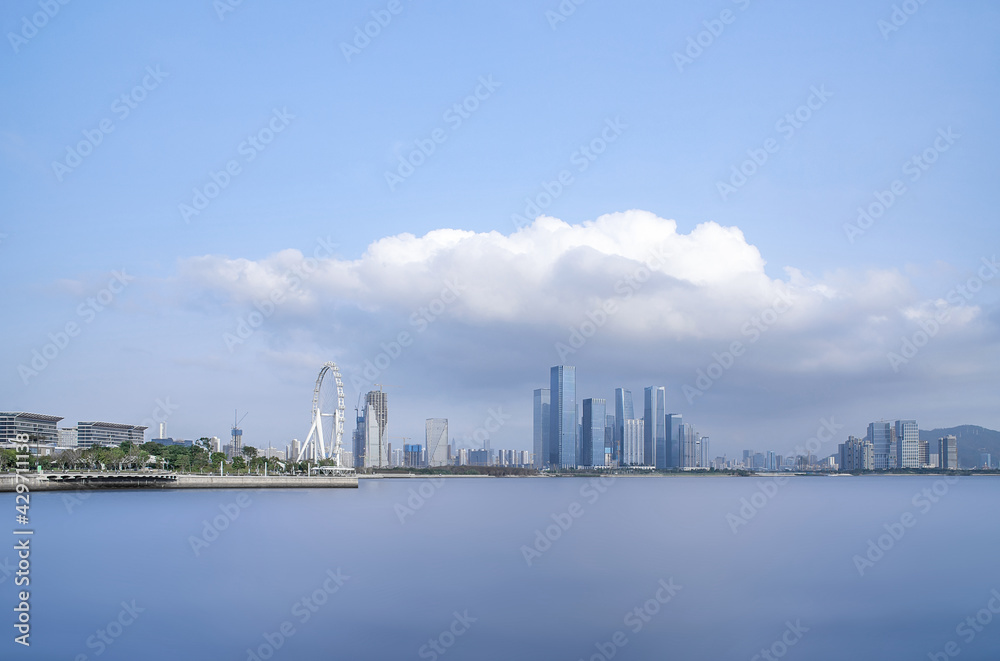 The skyline of Qianhai CBD, Shenzhen, China The skyline of Qianhai CBD, Shenzhen, China