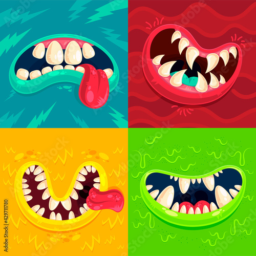 pack monster mouths template 