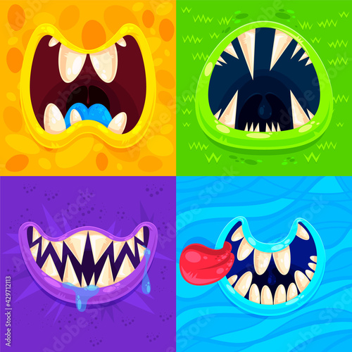 pack monster mouths template 