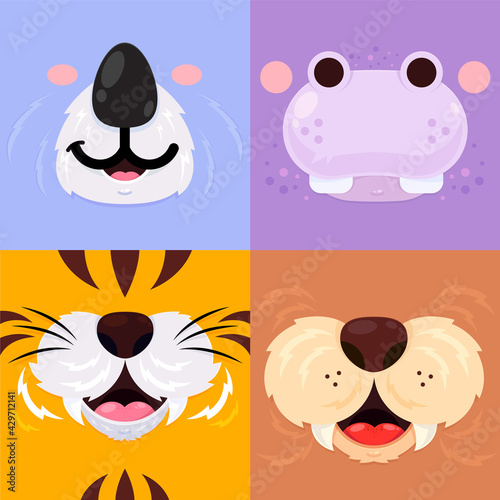 Pack animals mouths template