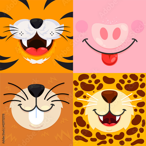 Pack animals mouths template
