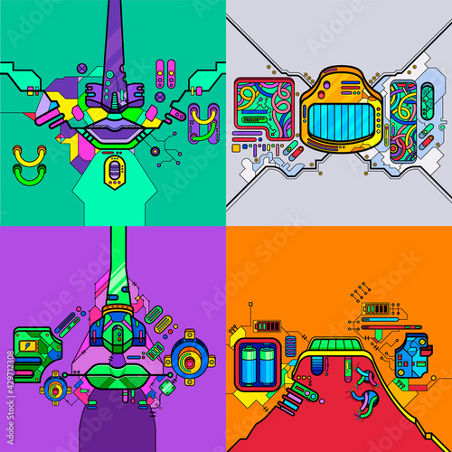 Pack robots mouths template