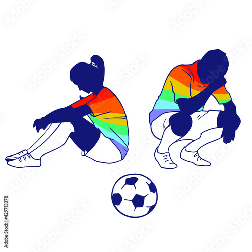 LGBTQ athletics. LGBT community competitions. The symbol of equality and struggle in minority community sports athletics running competition. Representation