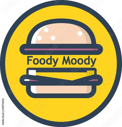 yellow buerger food vector