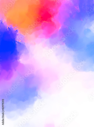 Abstract texture. Expressive handmade watercolors on surface. Watercolor brushstrokes. Modern art. Multi color backdrop. Contemporary wall art. Colorful backdrop. 2d illustration.