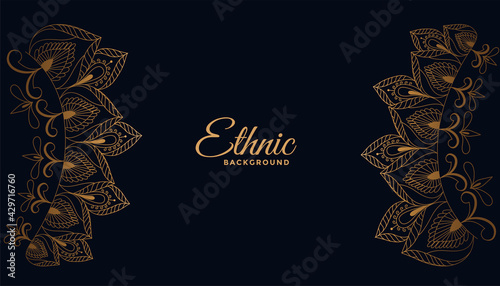 ethic indian style floral decorative background