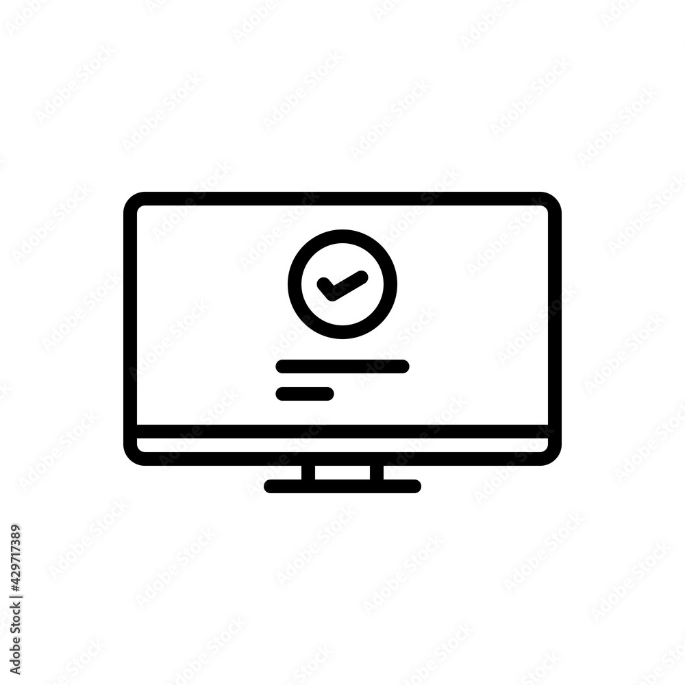 Black line icon for submitted Black line icon for submitted