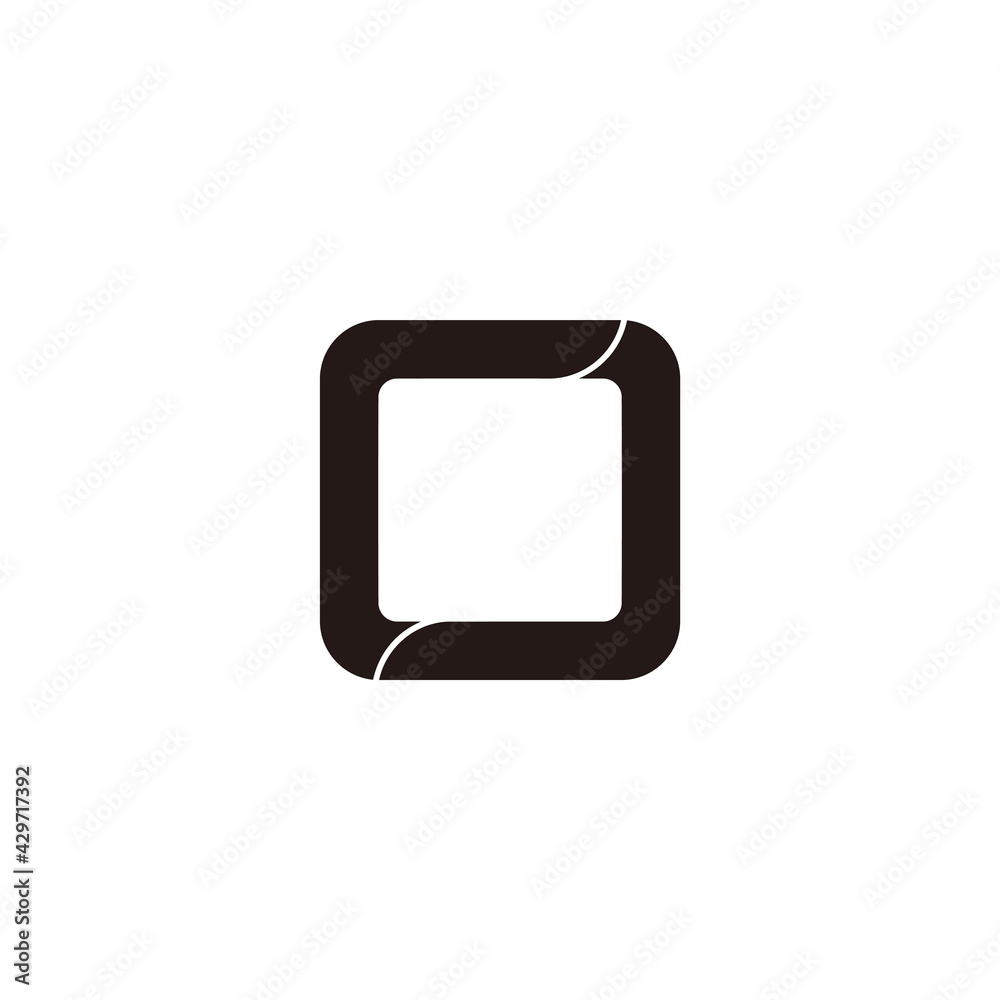 letter cc linked square frame simple geometric logo vector letter cc linked square frame simple geometric logo vector