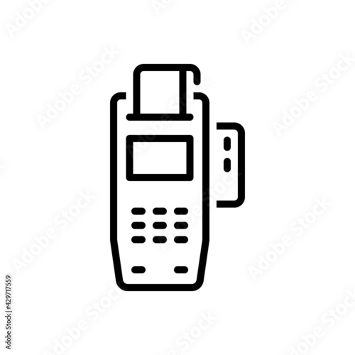 Black line icon for acquire