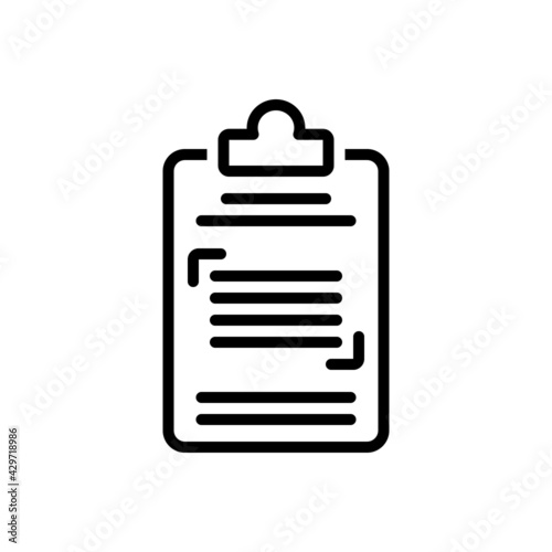 Black line icon for sentences