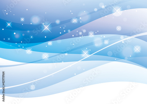 ウェーブの抽象背景　青