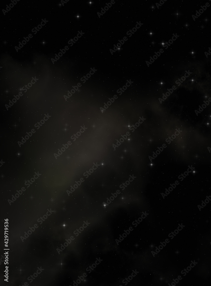 Fototapeta premium Star field in galaxy space with colorful nebula. Sci fi background of deep space. Ethereal wallpaper.