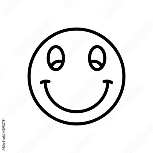 Black line icon for smilies
