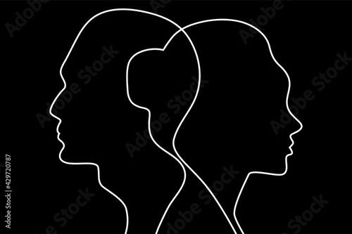 Concept of divorce, quarrel between man and woman