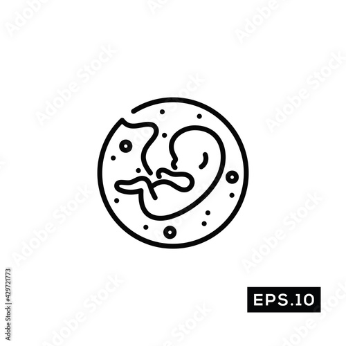 Pregnant line Icon. Baby born Icon Vector Illustration Template For Web and Mobile
