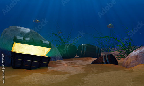 The old treasure chest sunk...
