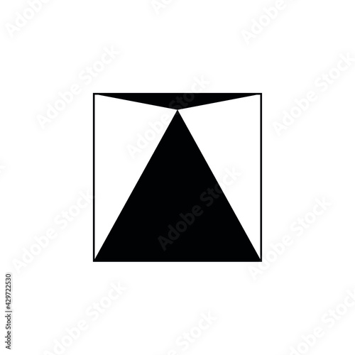 square figure with black and white folds
