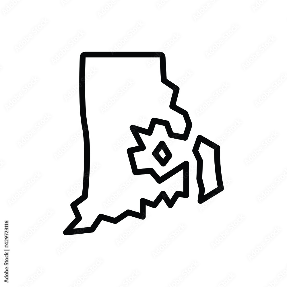 Black line icon for rhode Black line icon for rhode