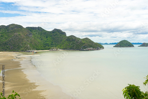 Landscape view of Bang Pu Beach, Khao Sam Roi Yot National Park , Thailand.