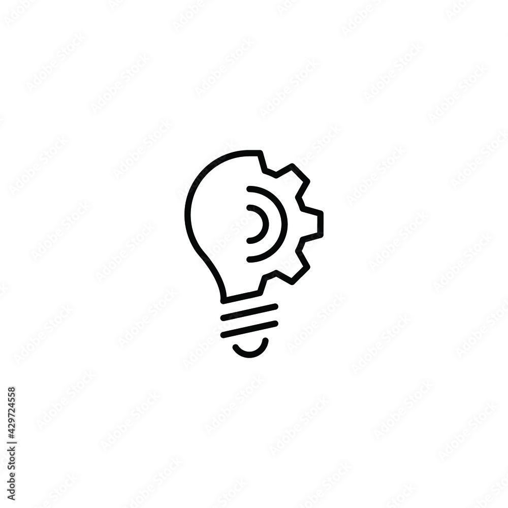Lightbulb line icon. Simple outline style. Creative solution, lamp, light bulb symbol, technology, bright, inspiration concept. Vector illustration isolated on white background. EPS 10 Lightbulb line icon. Simple outline style. Creative solution, lamp, light bulb symbol, technology, bright, inspiration concept. Vector illustration isolated on white background. EPS 10