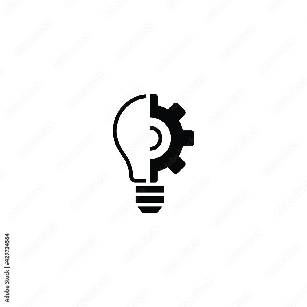 Lightbulb glyph icon. Simple solid style. Creative solution, lamp, light bulb symbol, technology, bright, inspiration concept. Vector illustration isolated on white background. EPS 10 Lightbulb glyph icon. Simple solid style. Creative solution, lamp, light bulb symbol, technology, bright, inspiration concept. Vector illustration isolated on white background. EPS 10
