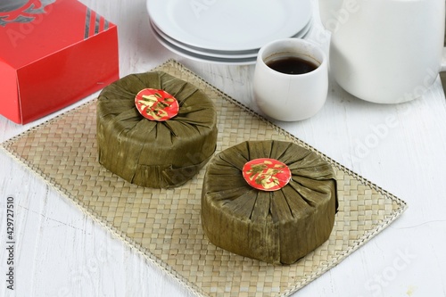 Chinese New Year Cakes or kue keranjang are typical cakes that are always served at Chinese New Year celebrations (imlek). Indonesia is known as dodol china photo