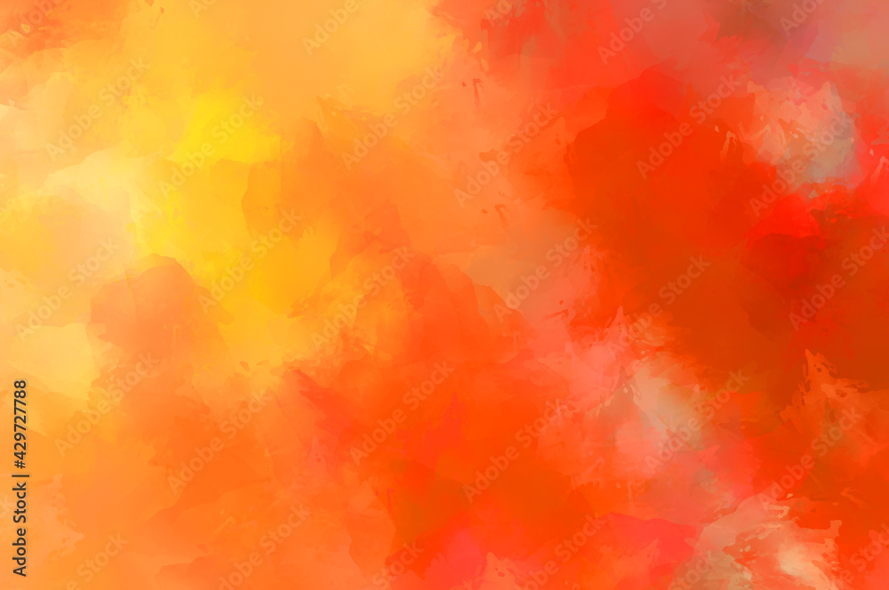 Abstract background of colorful brush strokes. Brushed vibrant wallpaper. Painted artistic creation. Unique and creative illustration.
