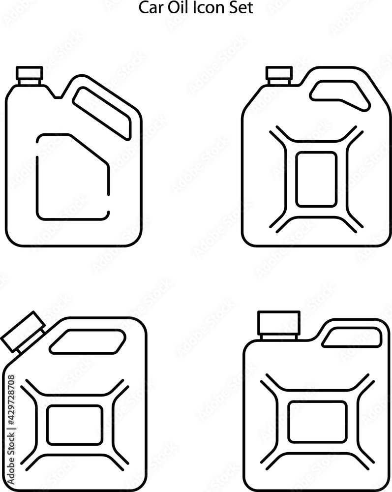 Change car oil icon set isolated on white background. Change car oil icon trendy and modern