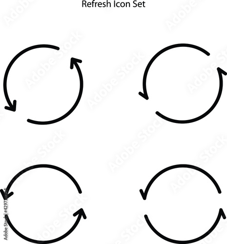 refresh icon set isolated on white background. refresh icon trendy and modern refresh symbol for logo, web, app, UI. refresh icon simple sign.