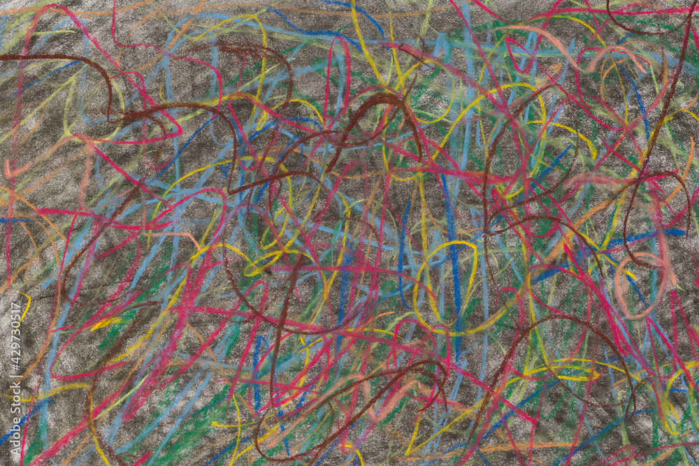 colorful chaotic doodles background texture