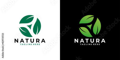 nature leaf logo icon vector isolated
