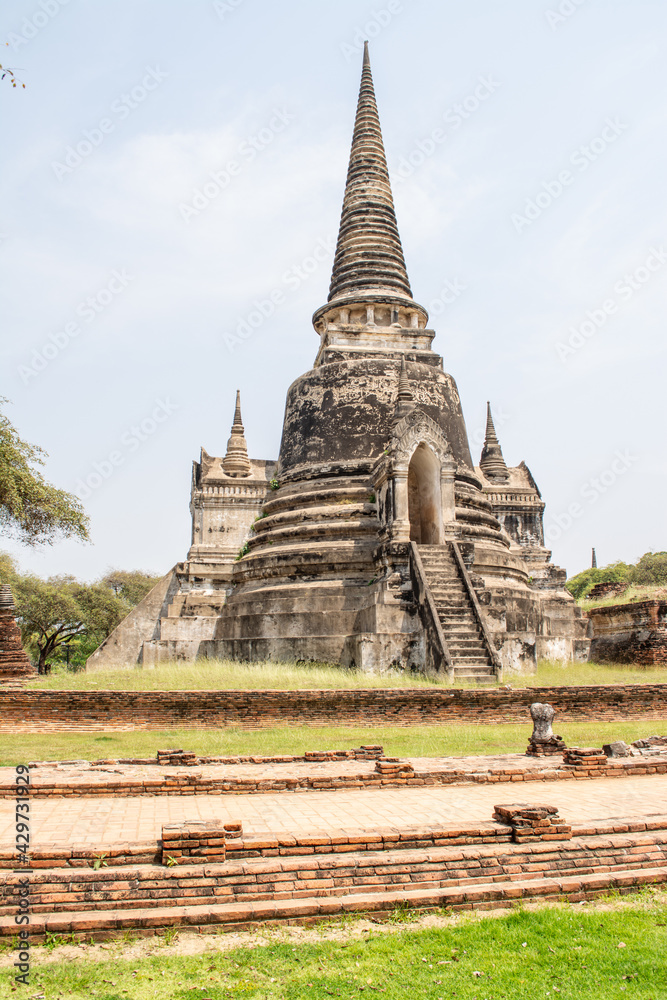 Old pagodas within Wat Phra Si Sanphet was the holiest temple in Ayutthaya that is ancient capital of Thailand Old pagodas within Wat Phra Si Sanphet was the holiest temple in Ayutthaya that is ancient capital of Thailand